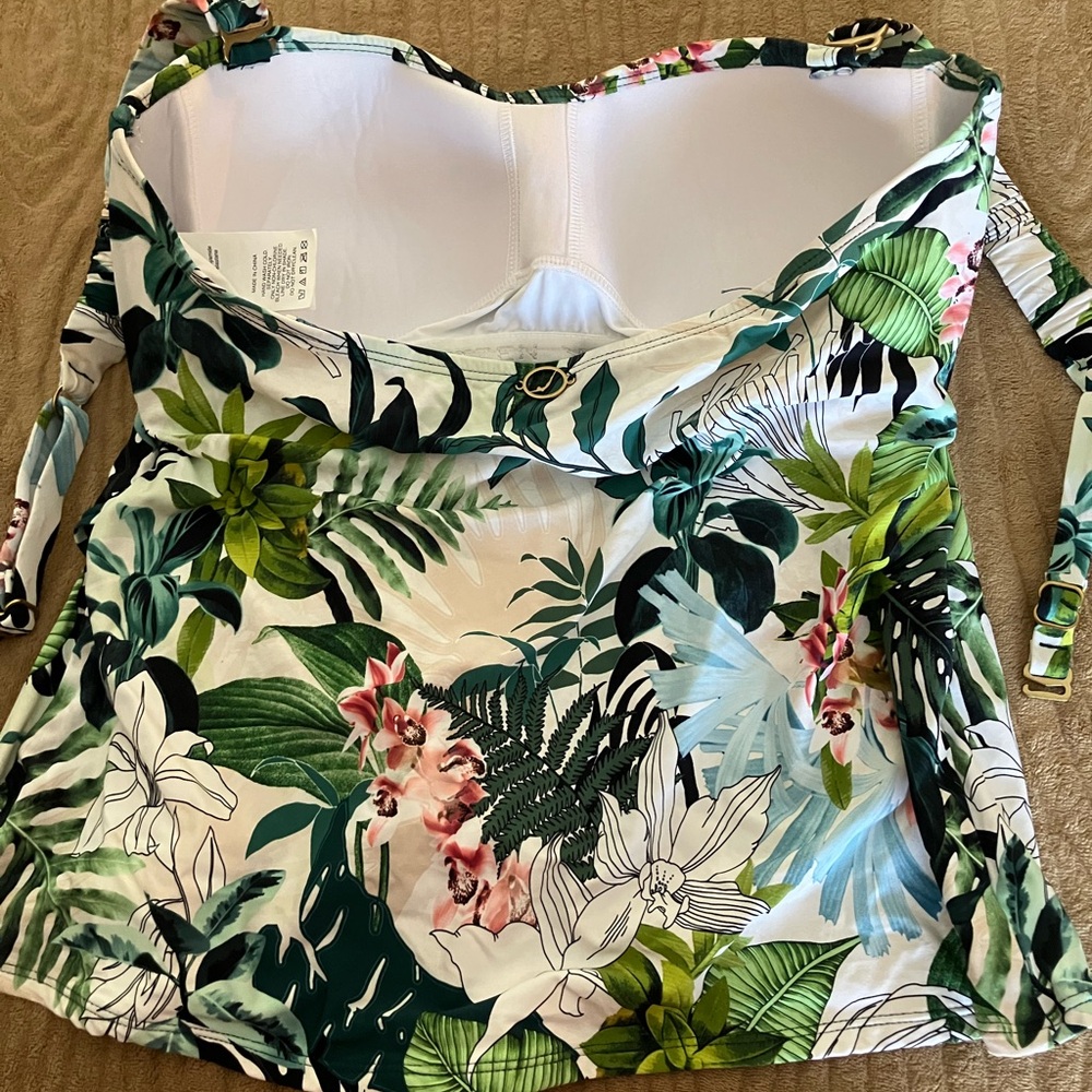 Tropical Print Tankini Set - Picture 2 of 8